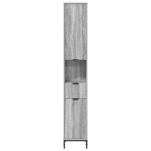 Badezimmerschrank Grau Sonoma 31,5x33x190cm