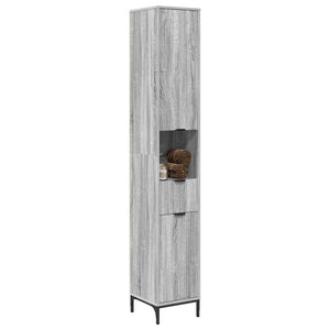 Badezimmerschrank Grau Sonoma 31,5x33x190cm