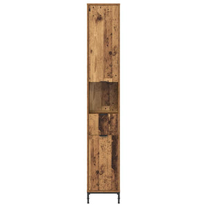 Badezimmerschrank Altholz mit Schubladen