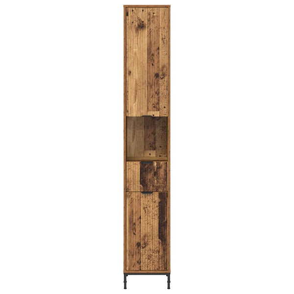 Badezimmerschrank Altholz mit Schubladen
