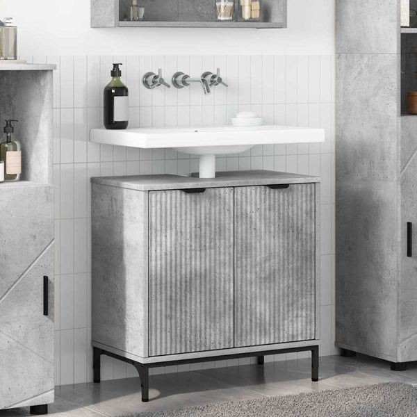 Waschbeckenschrank Beton Grau 60 cm