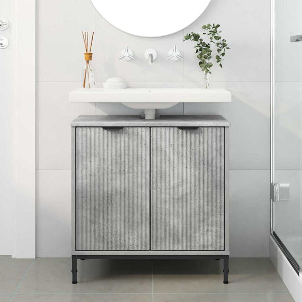 Waschbeckenschrank Beton Grau 60 cm