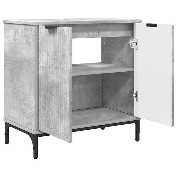 Waschbeckenschrank Beton Grau 60 cm