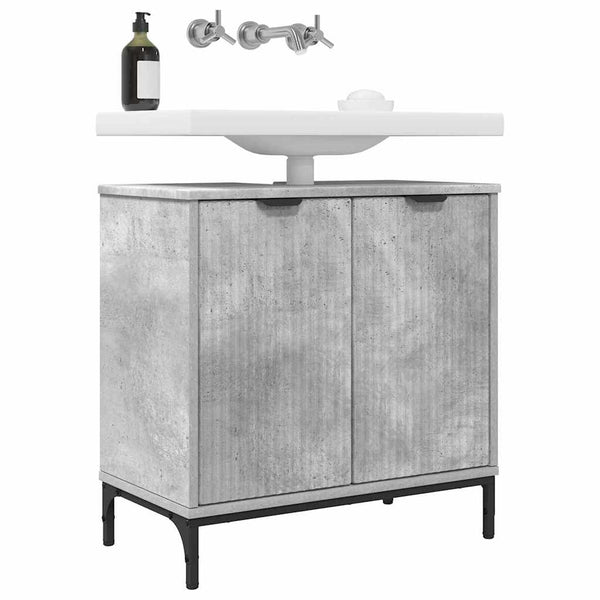 Waschbeckenschrank Beton Grau 60 cm