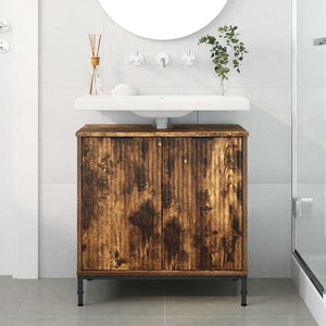 Waschbeckenschrank Geräucherte Eiche 60,5 cm