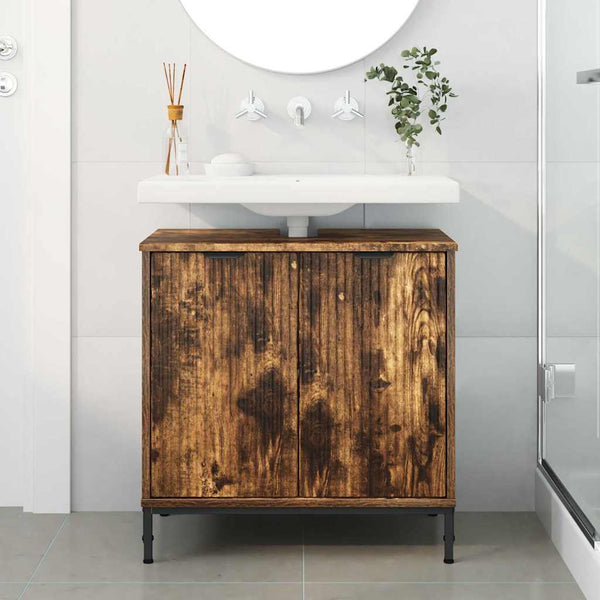Waschbeckenschrank Geräucherte Eiche 60,5 cm