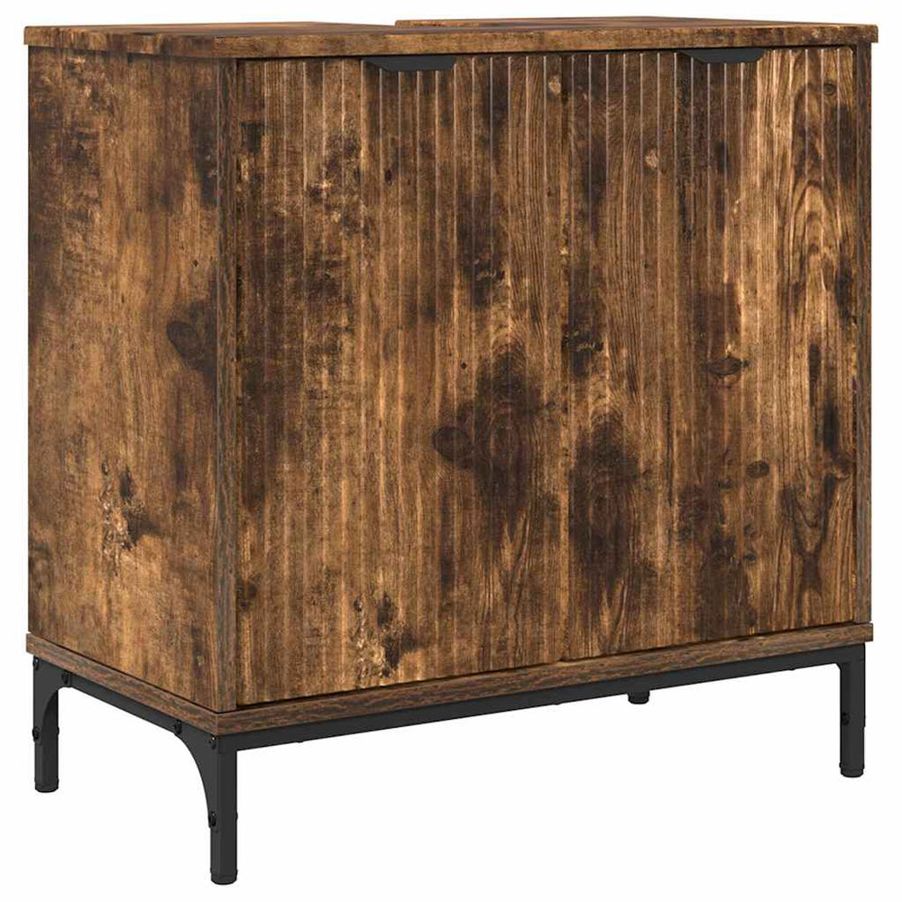 Waschbeckenschrank Geräucherte Eiche 60,5 cm