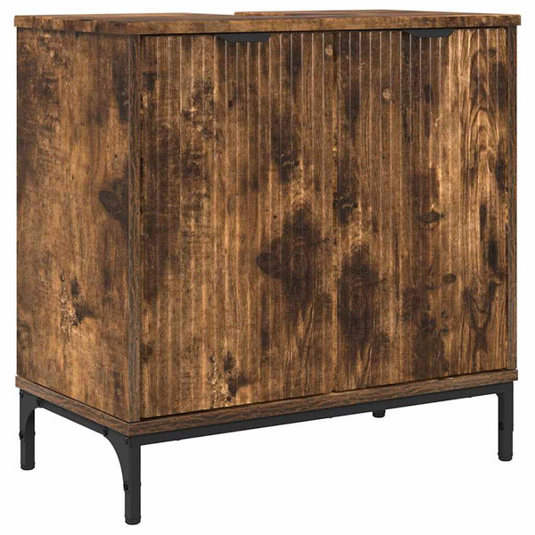 Waschbeckenschrank Geräucherte Eiche 60,5 cm
