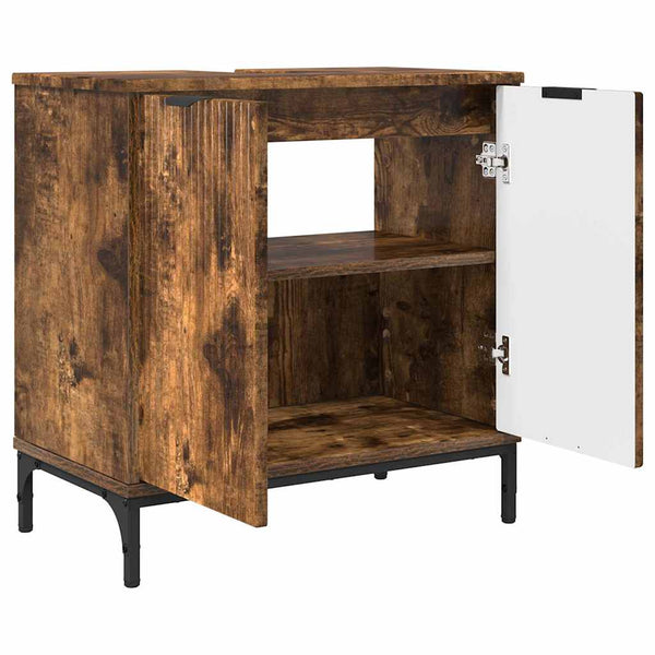 Waschbeckenschrank Geräucherte Eiche 60,5 cm