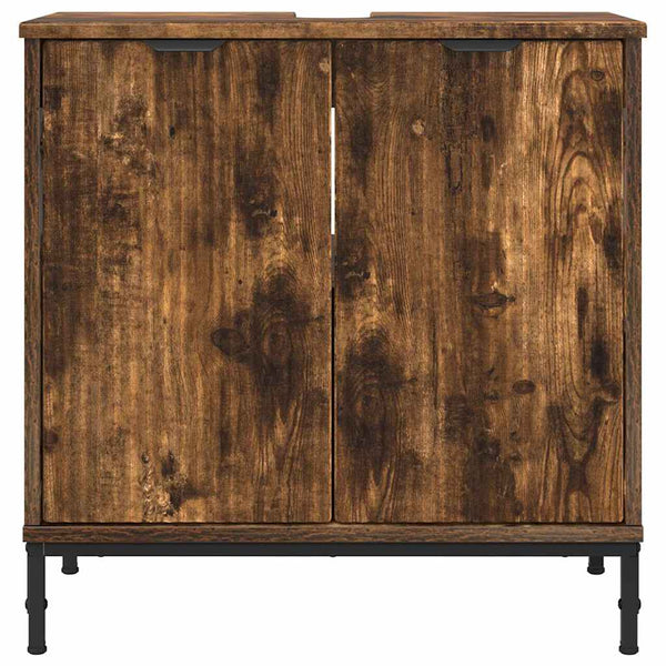 Waschbeckenschrank Geräucherte Eiche 60,5 cm