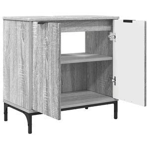 Waschbeckenschrank Grau Sonoma 60,5x33,5x61 cm