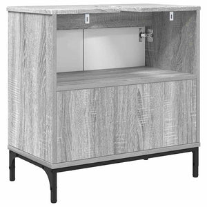 Waschbeckenschrank Grau Sonoma 60,5x33,5x61 cm
