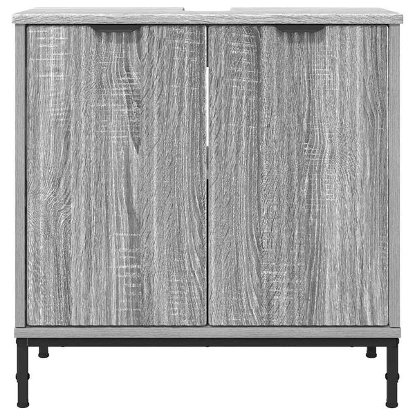 Waschbeckenschrank Grau Sonoma 60,5x33,5x61 cm