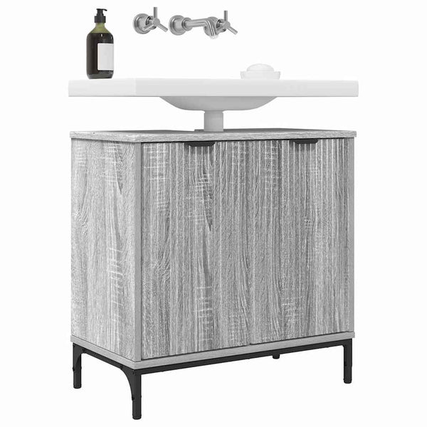 Waschbeckenschrank Grau Sonoma 60,5x33,5x61 cm