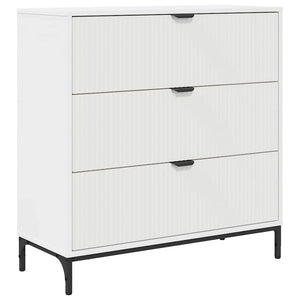 vidaXL Buffet avec tiroirs blanc 79,5 x 33 x 82 cm Bois d'ingénierie