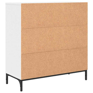 vidaXL Buffet avec tiroirs blanc 79,5 x 33 x 82 cm Bois d'ingénierie