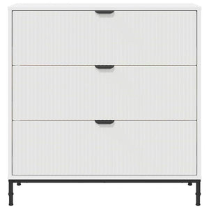 vidaXL Buffet avec tiroirs blanc 79,5 x 33 x 82 cm Bois d'ingénierie