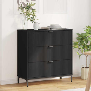 Schwarzes Sideboard 79,5 cm Holzwerkstoff