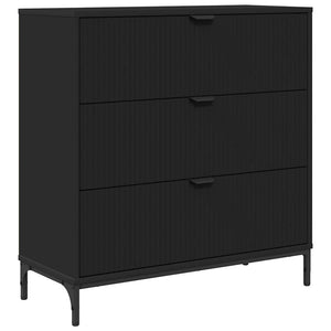 Schwarzes Sideboard 79,5 cm Holzwerkstoff