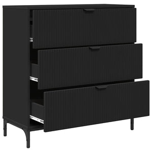 Schwarzes Sideboard 79,5 cm Holzwerkstoff