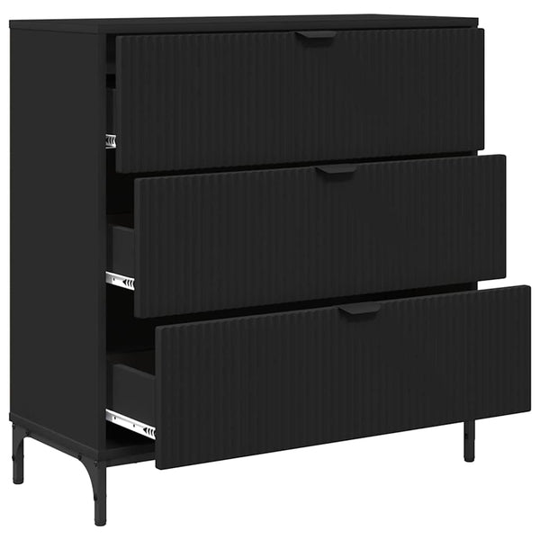 Schwarzes Sideboard 79,5 cm Holzwerkstoff