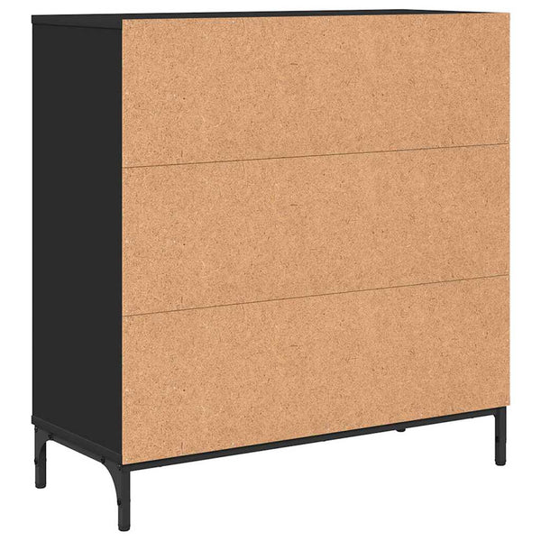 Schwarzes Sideboard 79,5 cm Holzwerkstoff