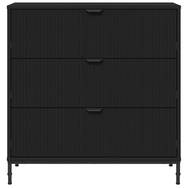 Schwarzes Sideboard 79,5 cm Holzwerkstoff