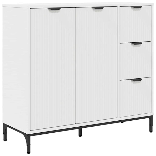 Weißes Sideboard mit Schubladen, 89,5 cm