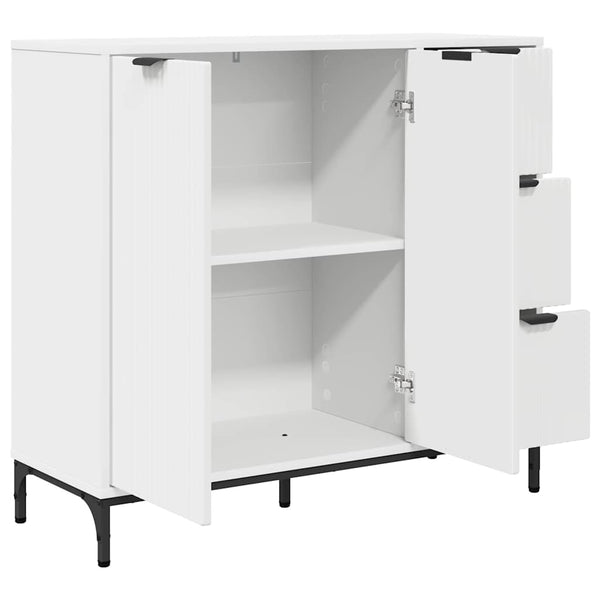 Weißes Sideboard mit Schubladen, 89,5 cm