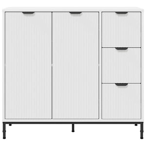 Weißes Sideboard mit Schubladen, 89,5 cm