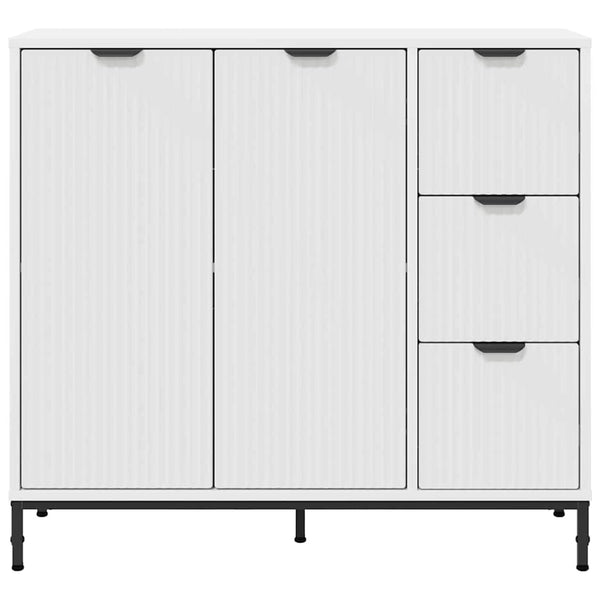 Weißes Sideboard mit Schubladen, 89,5 cm