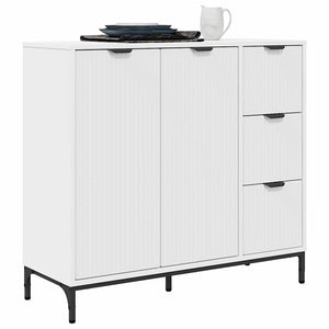 Weißes Sideboard mit Schubladen, 89,5 cm