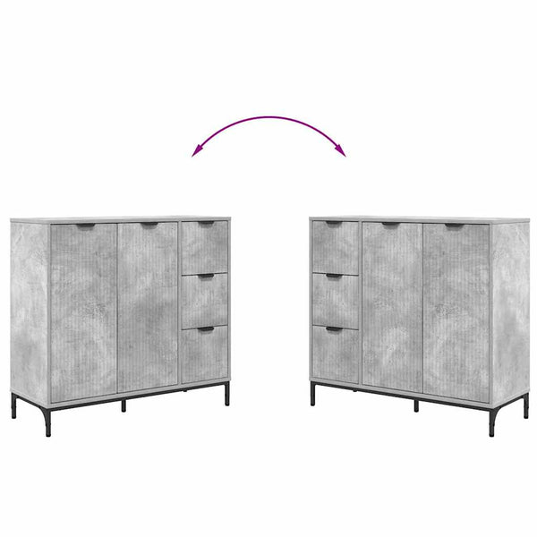 Beton Grau Sideboard 89,5 cm