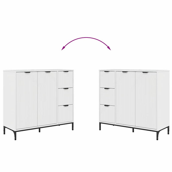 Hochglanz Weißes Sideboard 89,5 cm