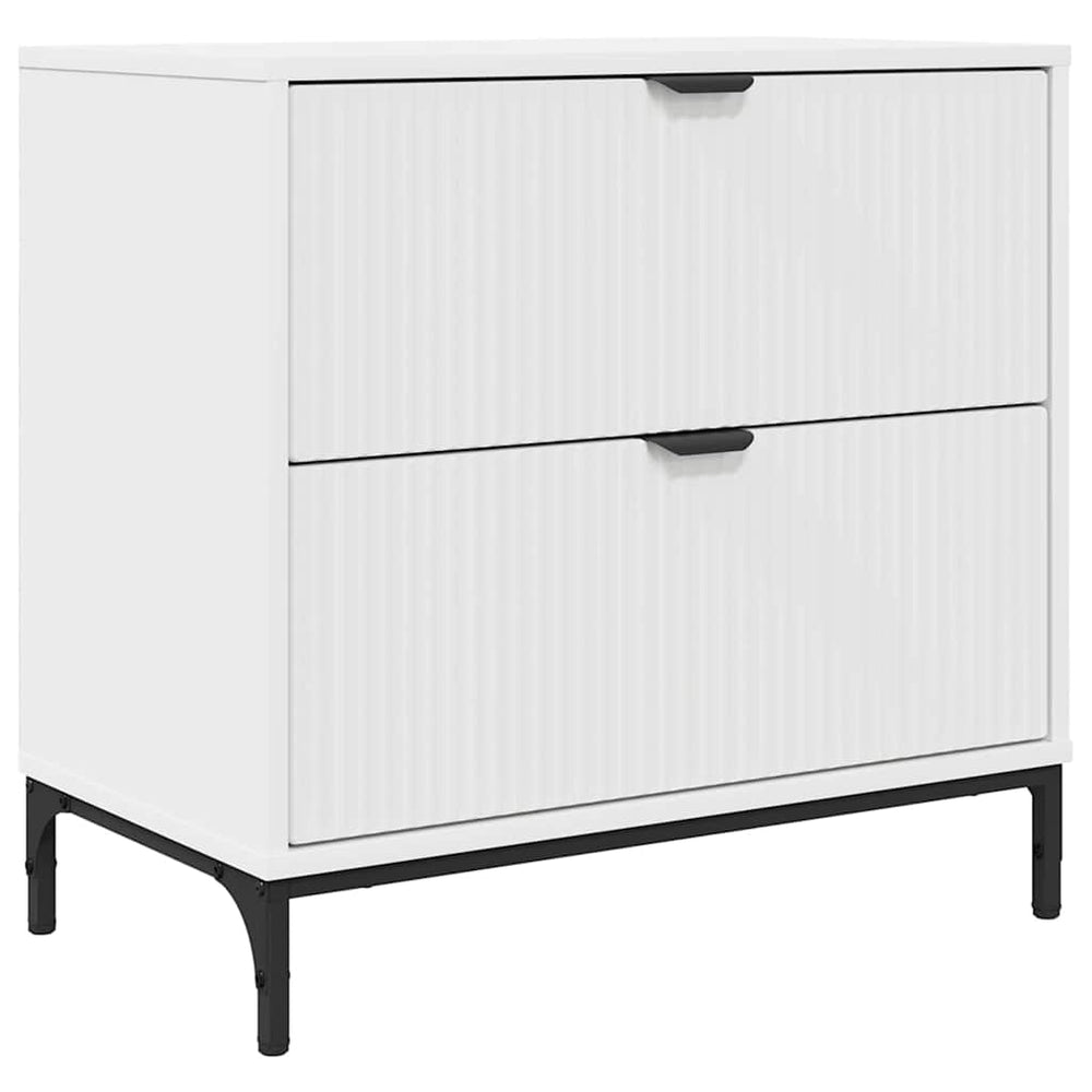 vidaXL Nightstand with Drawers White 63.5 x 36 x 61 cm Engineered Wood
