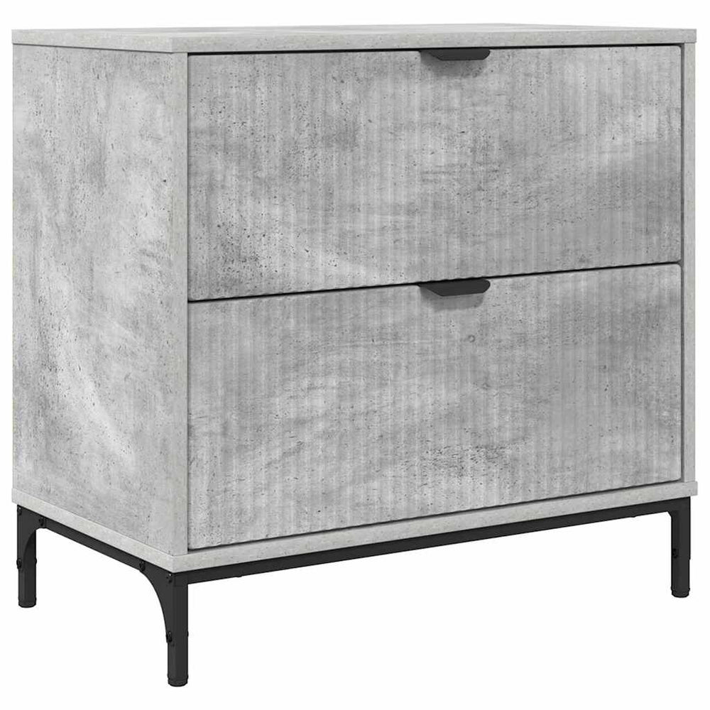vidaXL Nightstand Concrete Gray 63.5 x 36 x 61 cm Engineered Wood