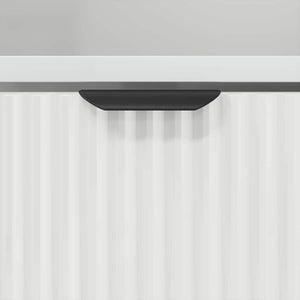 Weißer Nachttisch mit Schubladen