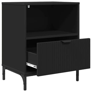 Nachttische 2er Set Schwarz Holz