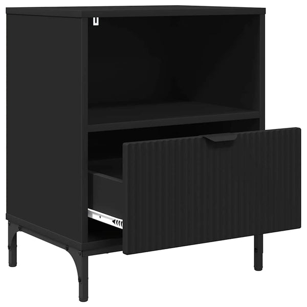 Nachttische 2er Set Schwarz Holz