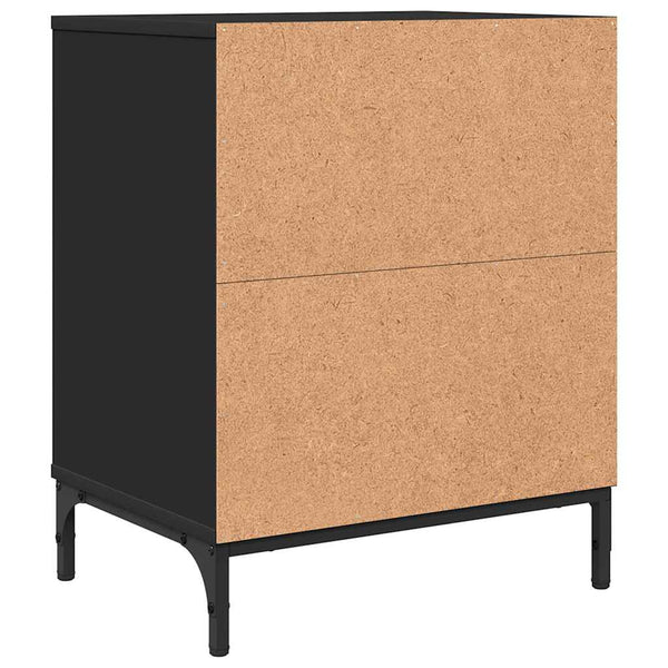 Nachttische 2er Set Schwarz Holz