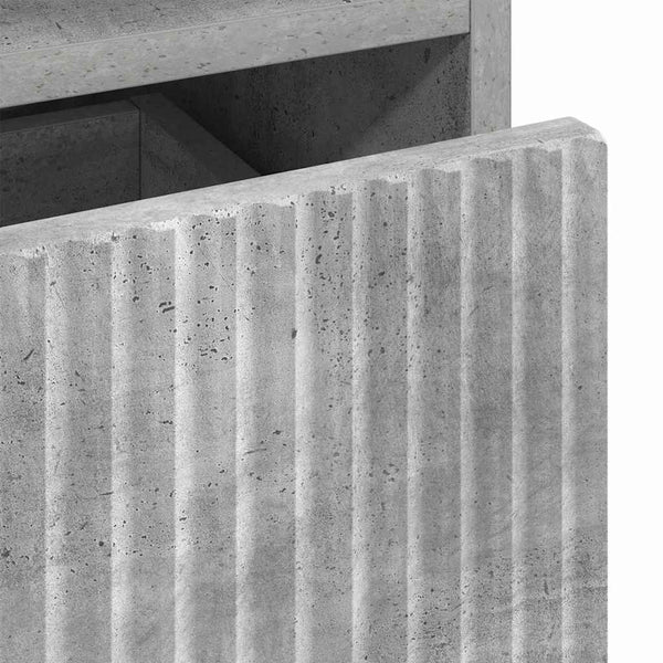 Betongrauer Nachttisch mit Schublade