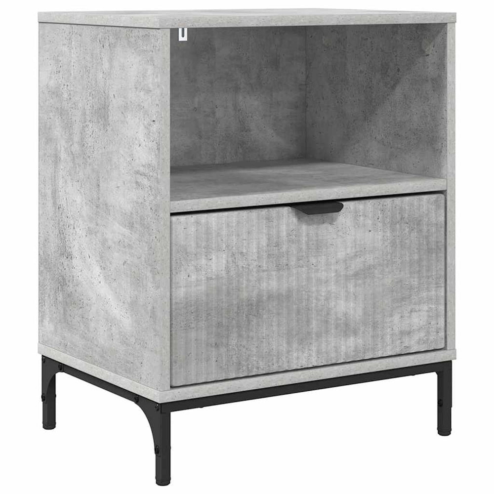 vidaXL Nightstand Concrete Gray 49 x 36 x 61 cm Engineered Wood