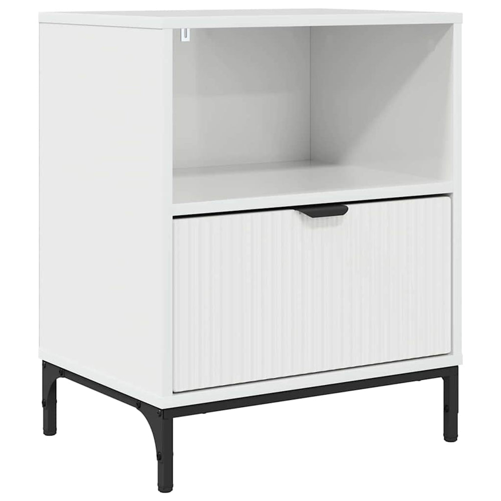 vidaXL Nightstand High Gloss White 49 x 36 x 61 cm Engineered Wood
