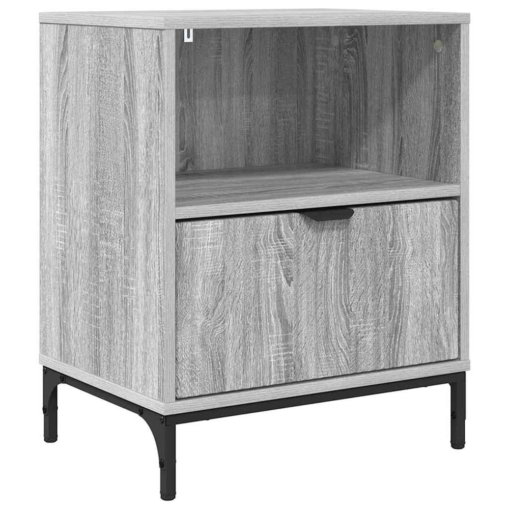 vidaXL Nightstand Gray Sonoma 49 x 36 x 61 cm Engineered Wood