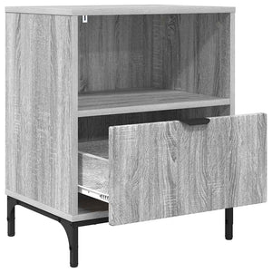 Grauer Nachttisch Sonoma, 49 cm