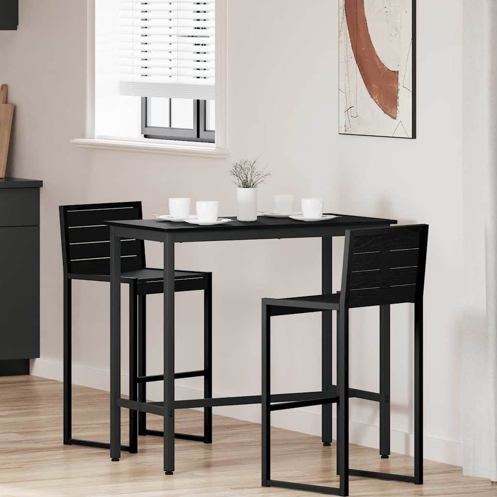 Tisch Schwarz Eichenoptik 100x50cm