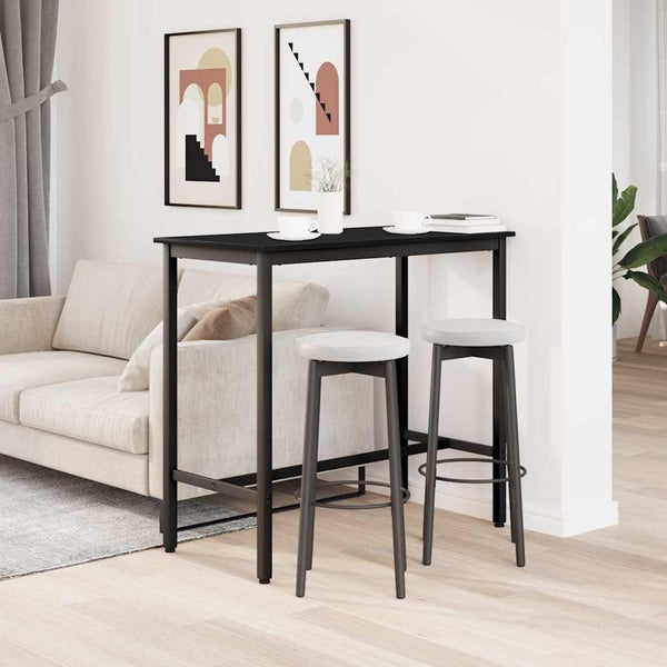 Tisch Schwarz Eichenoptik 100x50cm