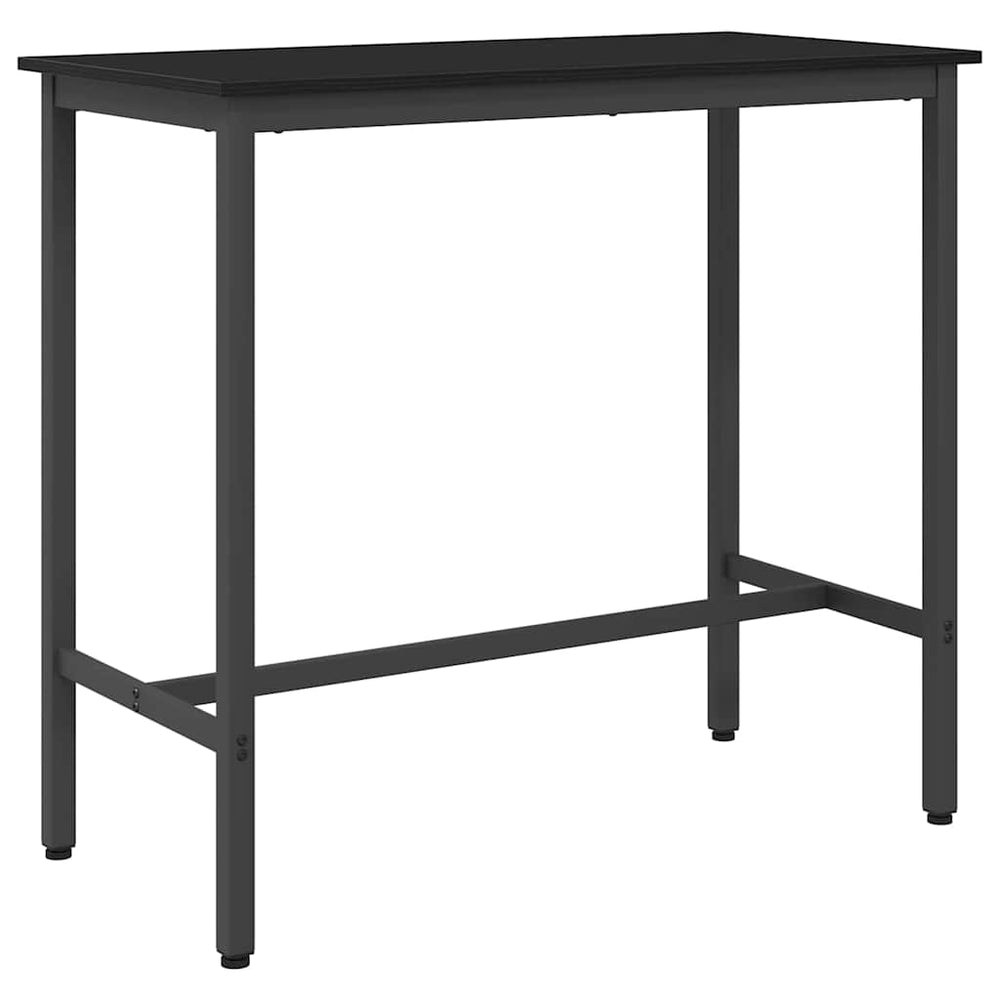 vidaXL Table noire aspect chêne 100 x 50 x 90,5 cm