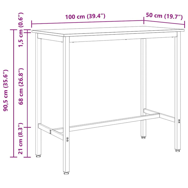 Altholz Tisch 100x50x90,5 cm