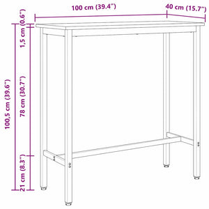 Artisan Eiche Tisch 100x40 cm